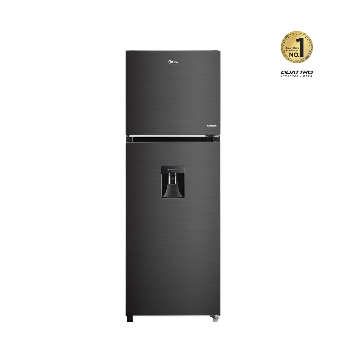 Refrigerador Midea Top Mount 12 Pies Negro Inverter Quattro