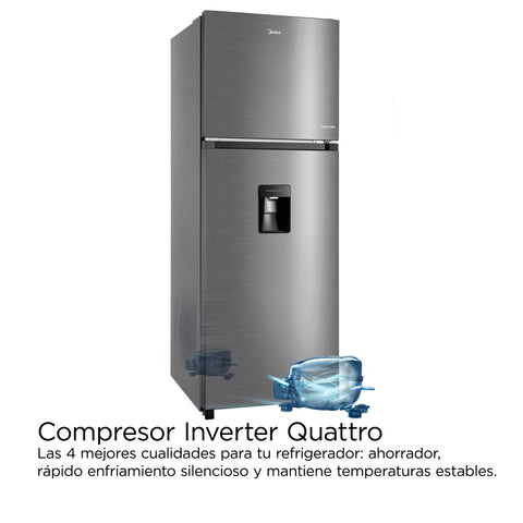 Refigerador Midea Top Mount Inverter Quattro 12 Pies
