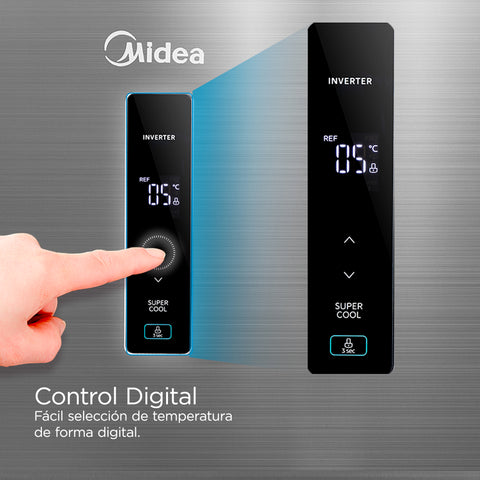 Refrigerador Midea Top Mount Inverter Quattro 15 Pies