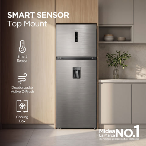 Refrigerador Midea 15 Pies Silver con Despachador
