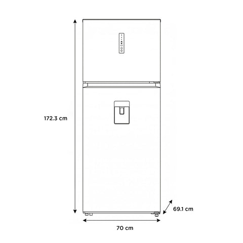 Refrigerador Midea 15 Pies Silver con Despachador