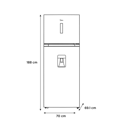 Refrigerador Top Mount Midea Inverter Quattro 17 P