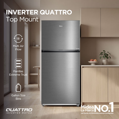 Refrigerador Top Mount Inverter Quattro Bru Steel 20 Pies