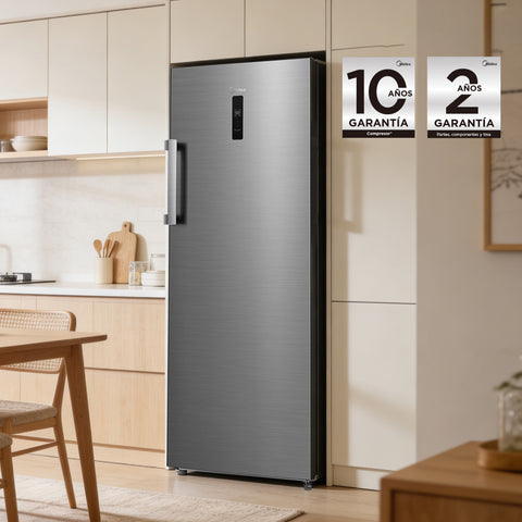Congelador Vertical Inverter Quattro Bru Steel 9 Pies