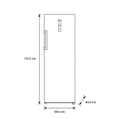 Congelador Vertical Inverter Quattro Bru Steel 9 Pies
