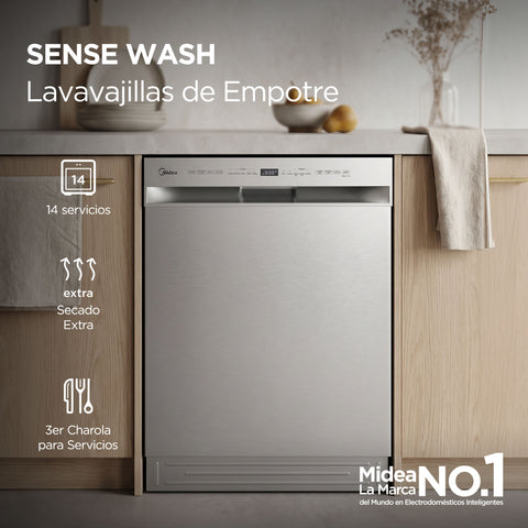 Lavavajillas Midea Sense Wash Empotrable 14 Servicios