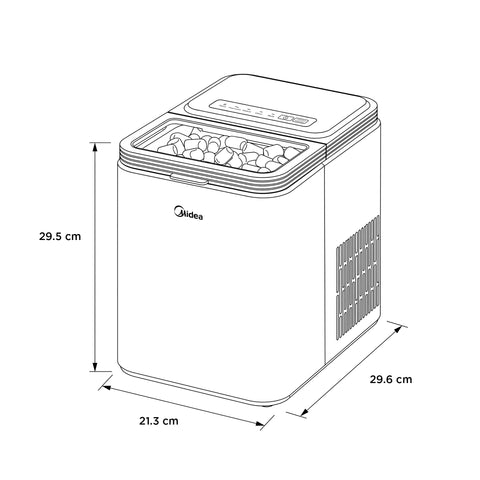 Fábrica de Hielos 12 Kg Negro