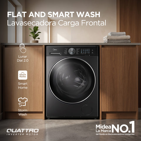 Lavasecadora Midea 15Kg / 7Kg Carga FrontalTitanium