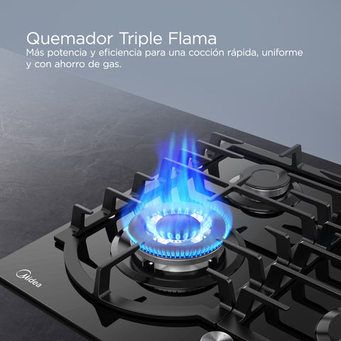 Parrilla de Gas Empotrable Midea 24” (60 cm) 4 Quemadores