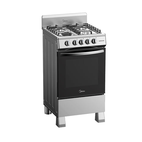 Estufa de piso Midea con copete 20" Silver