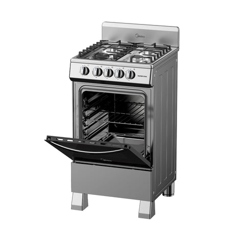 Estufa de piso Midea con copete 20" Silver