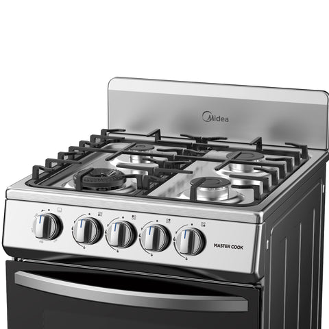 Estufa de piso Midea con copete 20" Silver