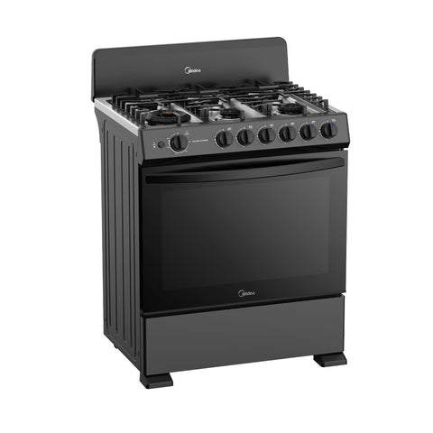 Estufa de piso Midea con copete 30" MASTER COOK Plus Negra
