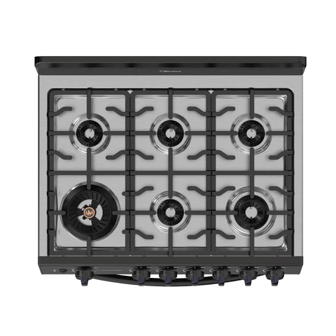 Estufa de piso Midea con copete 30" MASTER COOK Plus Negra