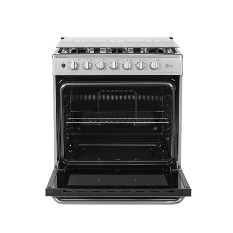 Estufa de piso MIDEA 30 pulgadas silver