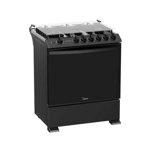 Estufa de piso Midea con capelo 30¨ MASTER COOK Pro Negra