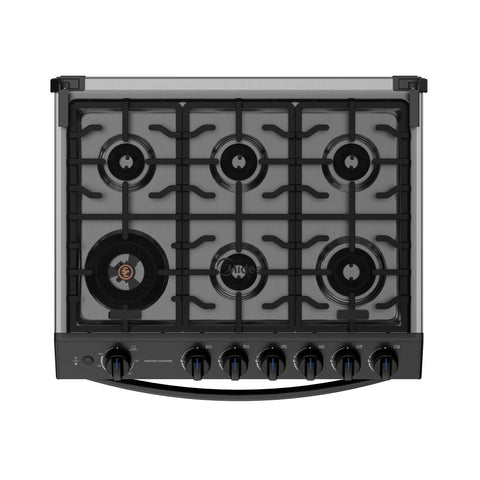 Estufa de piso Midea con capelo 30¨ MASTER COOK Pro Negra
