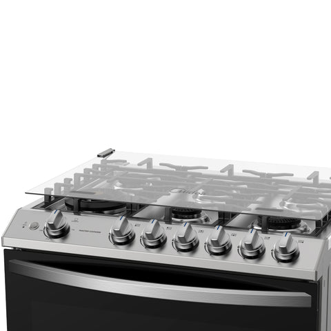 Estufa  de Piso Midea con Capelo 30" MASTER COOK Silver