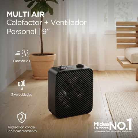 Calefactor + Ventilador Midea Personal Multi Air 9”