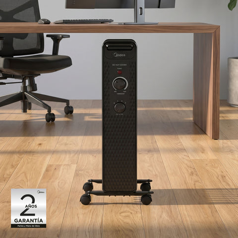 Calefactor Eléctrico Midea Pure Heat de Aceite Negro 25'