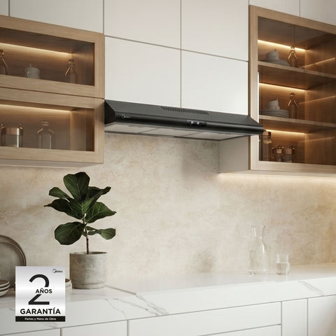 Campana de Pared 30' Midea Negro Mate