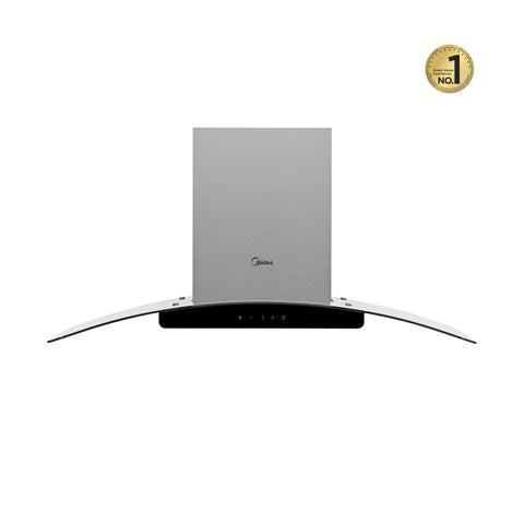 Campana Decorativa de Pared 36 Midea Vidrio Templado Curvo