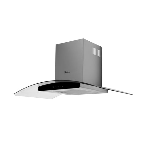 Campana Decorativa de Pared 36 Midea Vidrio Templado Curvo