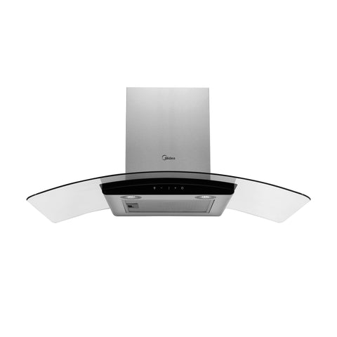 Campana Decorativa de Pared 36 Midea Vidrio Templado Curvo