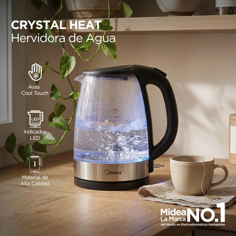 Hervidora de Agua Crystal Heat 1.7L