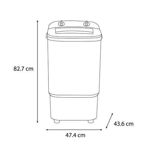 Lavadora Semiautomatica Una tina 10 Kg Midea