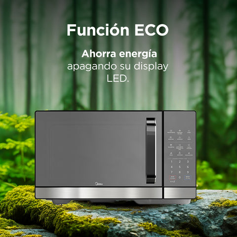 Horno microondas MIDEA 1.0 pies cubicos Negro / stainless steel