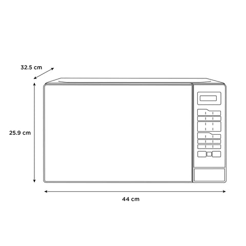 Horno Midea  Microondas De 0.7 Pies Cúbicos MMDR07S2BW