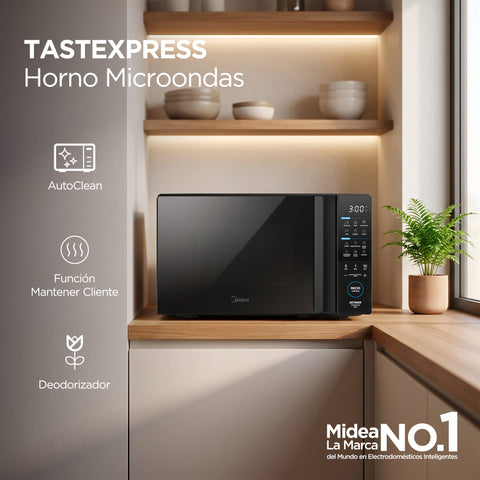 Microondas .7 MIDEA MMDT07S2MB 0.7 Pies Negro