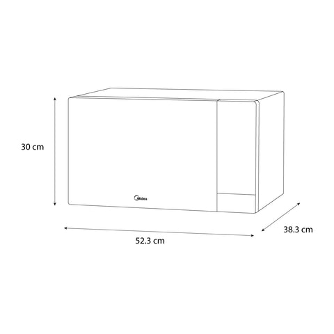 Horno de microondas Midea 1.1 pies cúbicos (32L) SmartECO Gris