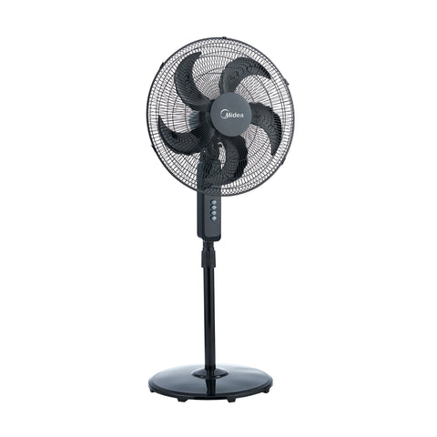 Ventilador Midea De Pedestal 3 en 1 piso, Pared, Mesa, 5 Aspas, 3 Vel Negro
