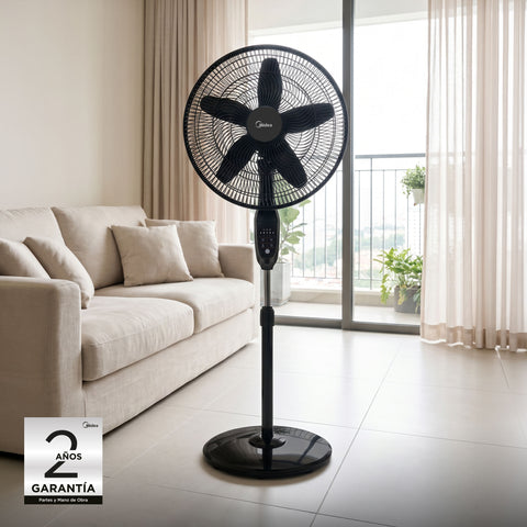 Ventilador Midea Pedestal 18 Pulgadas Negro