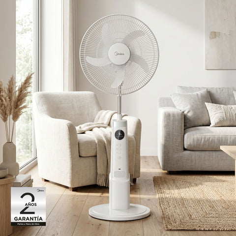 Ventilador Inalámbrico 18 pul Midea MSF18MRCBK Blanco