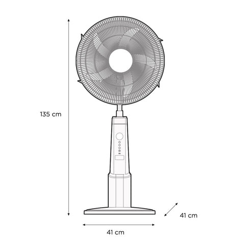 Ventilador Inalámbrico 18 pul Midea MSF18MRCBK Blanco
