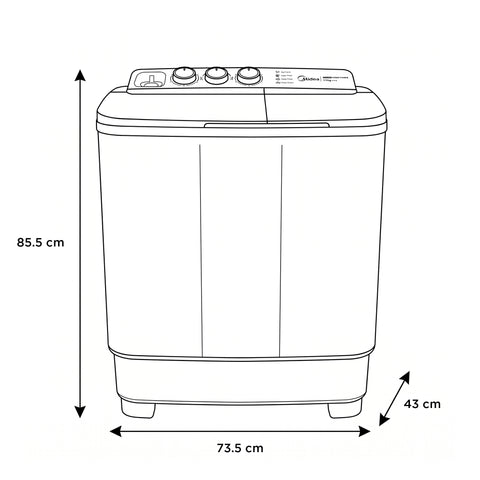 Lavadora Semiautomática Doble Tina 11 Kg Blanca Impulsor