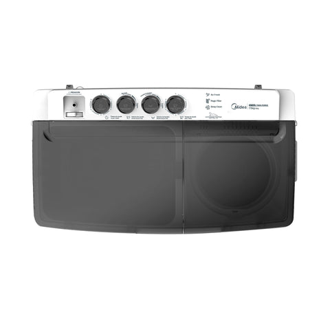 Lavadora Semiautomática Midea Doble Tina 17kg Blanca