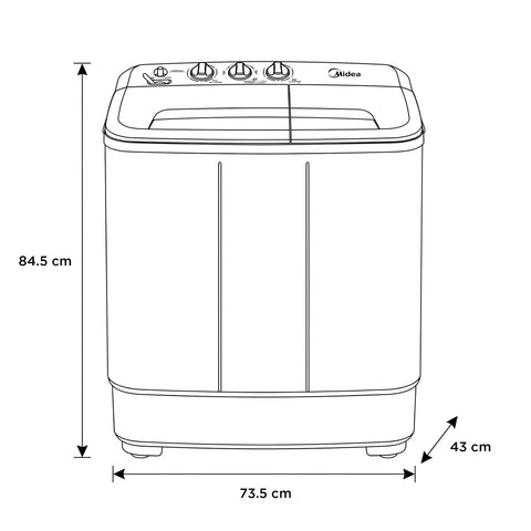 Lavadora Semiautomática Doble Tina 11 Kg Dual Force Blanca