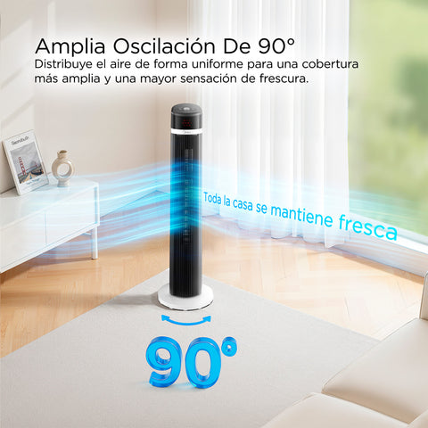 Ventilador de Torre 42" Midea Blanco con Negro  MTF18TR
