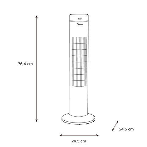 Ventilador de Torre 30" Midea CoolBreeze Negro MTF30RABK