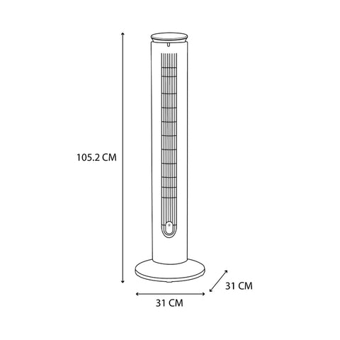 Ventilador de Torre Midea Cool Essence 42 pulgadas Negro