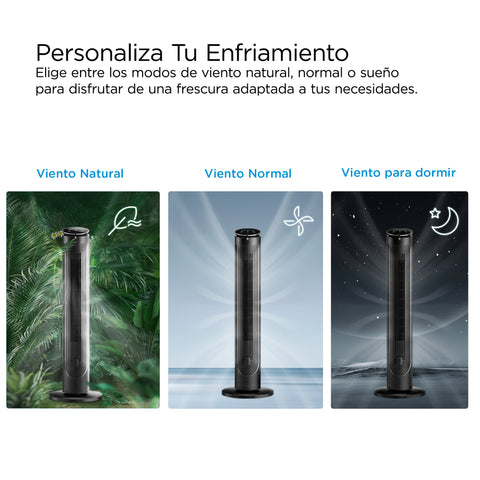 Ventilador de Torre Midea Cool Essence 42 pulgadas Negro