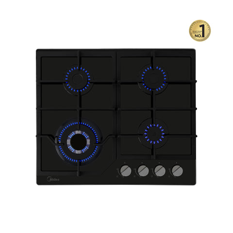 Parrilla Empotrable a Gas 24 Midea Cristal Templado