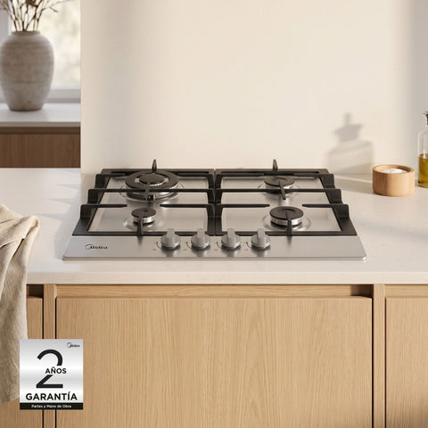 Parrilla Empotrable a Gas 24 Midea Acero Inoxidable