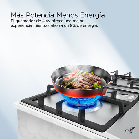 Parrilla Empotrable a Gas Midea 30' Acero Inoxidable