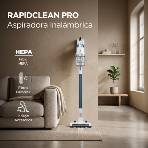 Aspiradora inalámbrica EUREKA RapidClean Pro 2 en 1 Blanco